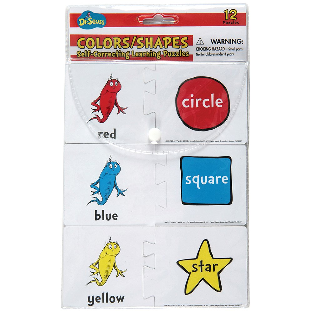 Eureka Dr. Seuss Back to School Red Fish Blue Fish Puzzle for Kids, 12pc