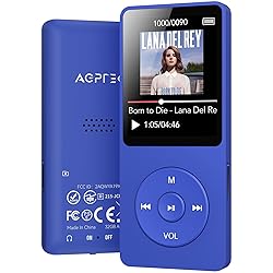 AGPTEK A02 MP3 Player with Bluetooth 5.3, 1.8 inch