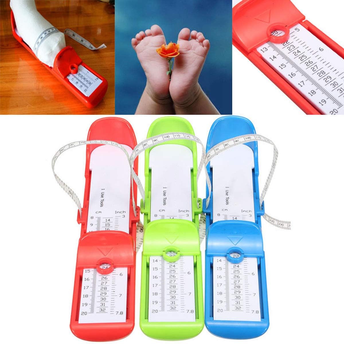 Jinxuny Kids Infant Foot Measurer Toddler Baby Foot Measure Gauge