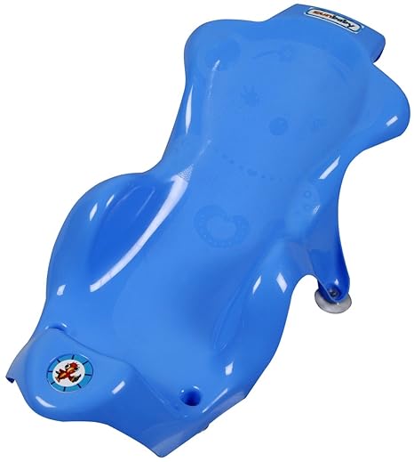 Sunbaby Anti Slip Big Plastic Bath Chair Seat Sling with Non Slip Strong Suction for Bathing with
