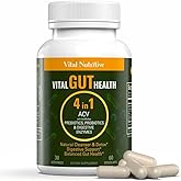 Vital Gut Health 4in1 Formula with Apple Cider Vinegar, Prebiotics & Probiotics, Digestive Enzymes for Strong Immunity Support and Complete Gut and Digestion Support- 30 Days Supply