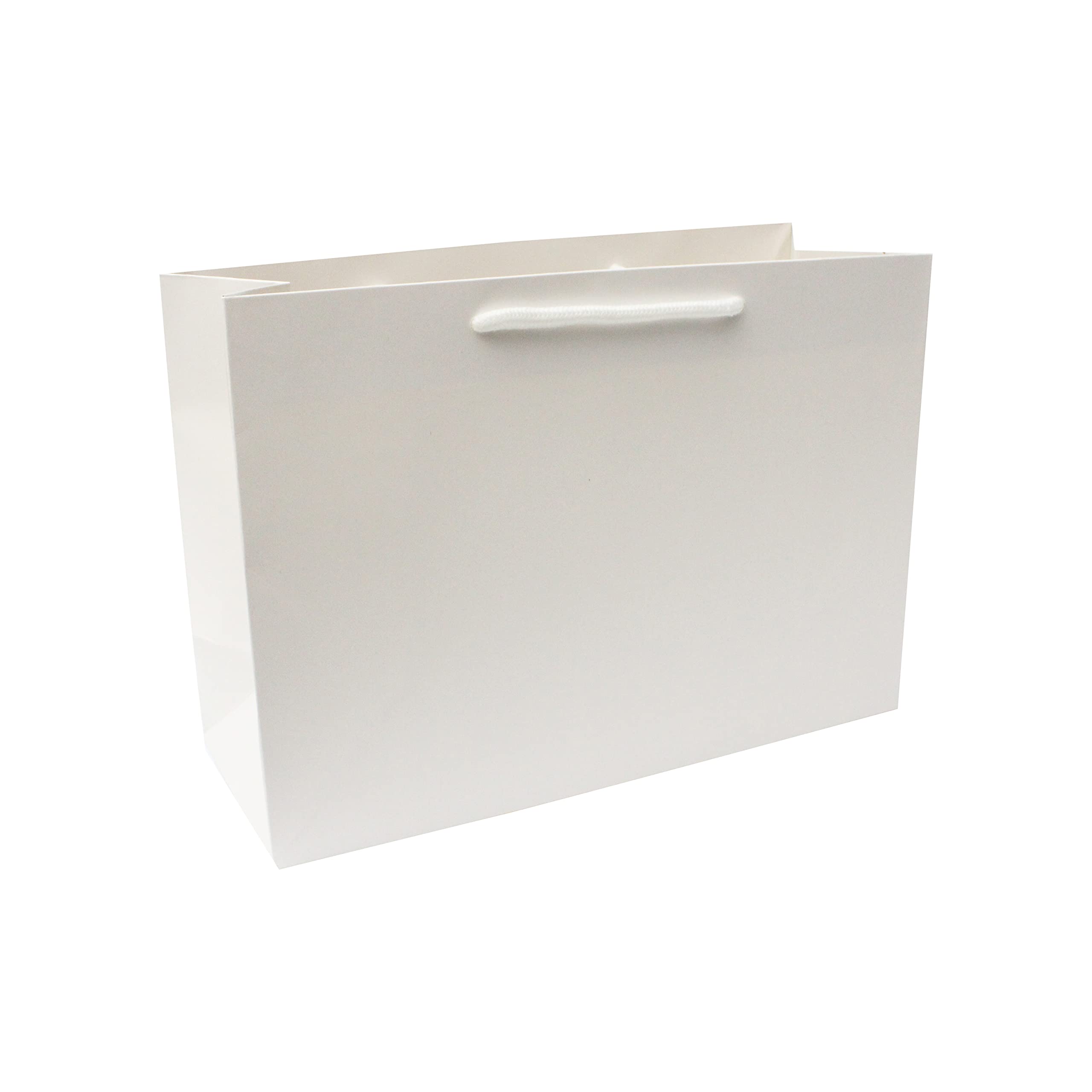 White Matt Laminated Paper Bags with Rope Handles | Medium Gift Bags for Birthday Wedding Party Baby Shower (2)