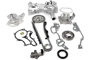 YOMALL 13523-38011 Timing Chain Kit Cover w/Plastic Rail Oil Water Pump Fits for 1985 Celica 2.4L, for 1985-1995 4Runner & Pickup 2.4L Replacement 13521-38010, 13506-38010, 13540-38012, 13561-38010