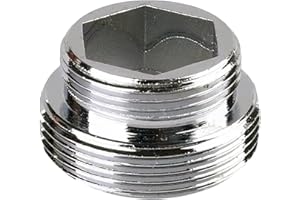 XNTONG Faucet Aerator Adapter - 11/16 inch Male to 55/64 inch Male Adapter, Chrome Brass Sink Adapter, for Kitchen and Bathroom Faucet Adapter Kit Connection (M18-M22)