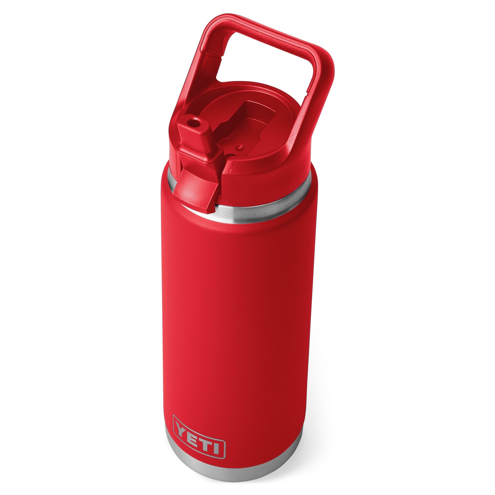 YETI Rambler C Straw Bottle, Stainless Steel Vacuum Insulated Bottle with Leakproof Straw Cap, Rescue Red, 26 oz (769 ml)