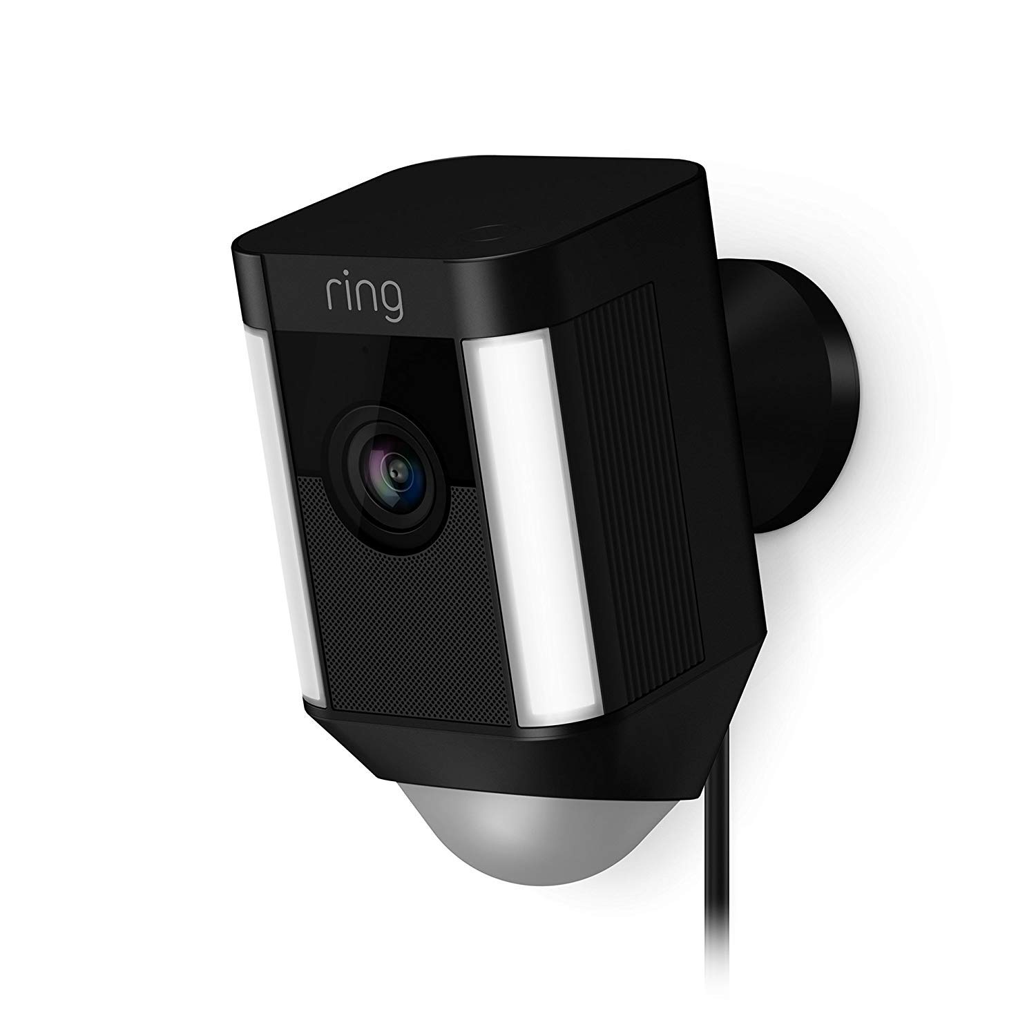Ring Spotlight Cam Wired by Amazon | HD Security Camera with LED Spotlight, Alarm, Two-Way Talk, UK Plug | With 30-day free trial of Ring Protect Plan โ image 1