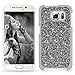 Galaxy S6 Edge Plus case, Cellularvilla Luxury Bling Jewel Rock Crystal Rhinestone Diamond Case [Shockproof] Dual Layer Protective Cover for Samsung Galaxy S6 Edge Plus / S6 Edge+ (Grey Silver)