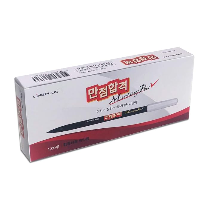 Buy Lineplus, 12 Counts_Black_Low odor Pen_Signature Pen_Felt Tip Pens_Perfect Score Marking Pen
