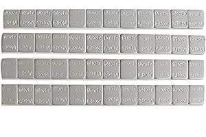 ACCRETION 48Pcs 1/4 Oz, 0.25Oz, Grey Adhesive Backed Wheel Weights (12 Oz Pack)
