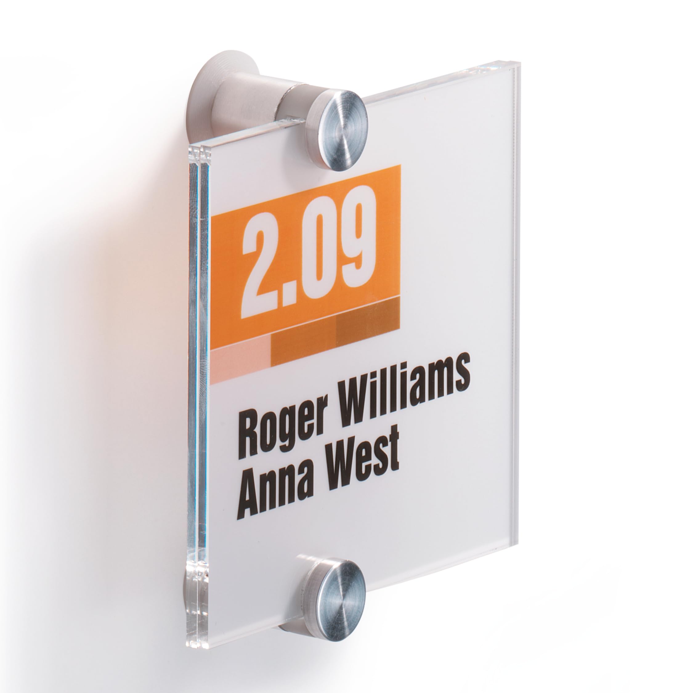 Durable Crystal Information Sign 105 x 105mm | Door and Wall Sign | Includes Fittings | Ideal for Offices, Hotels, Public Buildings, etc.