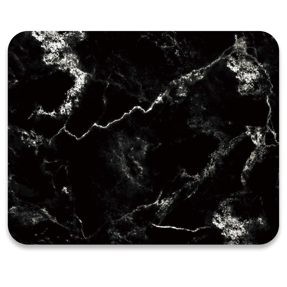 Audimi Black Marble Mouse Pad Stone Pattern Mouse Mat Non-Slip Rubber Base for Laptop PC Office Working Gaming