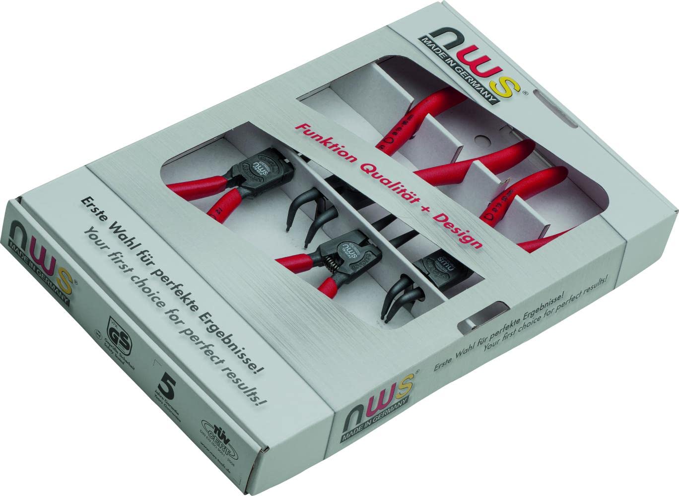 NWS 792 Circlip Pliers Set, Red/Black, Set of 4 Piece