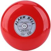 Fire Alarm Bell, CB-6B 95dB Electric Alarm Bell 150mm / 5.9in Ringing Bell Security Alarm Bell for School Home Factory Loud Doorbell Alarm Multi Purpose Bell(DC 12V)