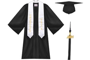 Dlala Preschool and Kindergarten Graduation Cap Gown Stole Package 2024 Tassel Set for Kids, Certificate