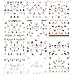 Bhbuy Christmas Snowflakes Snowmen 3D Nail Art Stickers