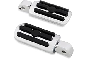 WOWTK Passenger Footpegs fits for Harley Softail 2018-2024 Deluxe Fat Boy Heritage Sport Glide Softail Slim Street Bob Breakout Low Rider models,Chrome