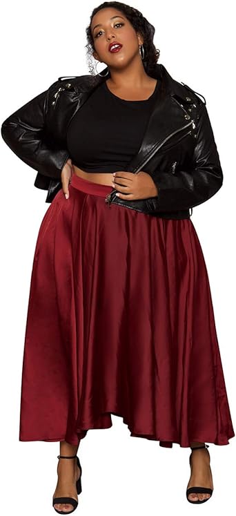 plus size red leather jacket
