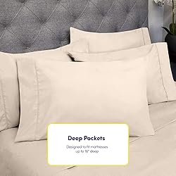 Cal King Size Bed Sheets - 6 Piece 1500 Supreme