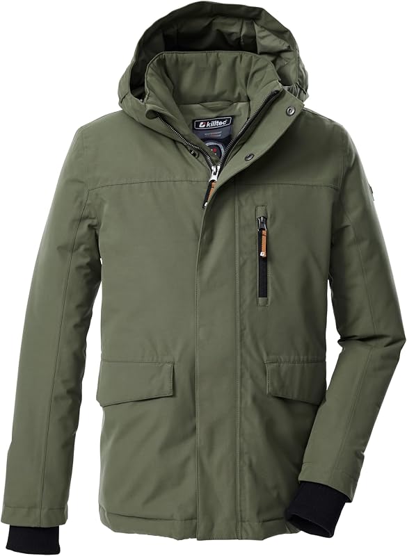 Niños Chaqueta de exterior/chaqueta funcional con capucha KOW 233 BYS JCKT, oliv, 176, 43585-000