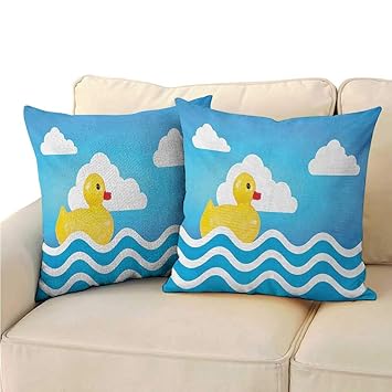 Amazon Com Ediyuneth Throw Pillow Cushion Cover Rubber Duck