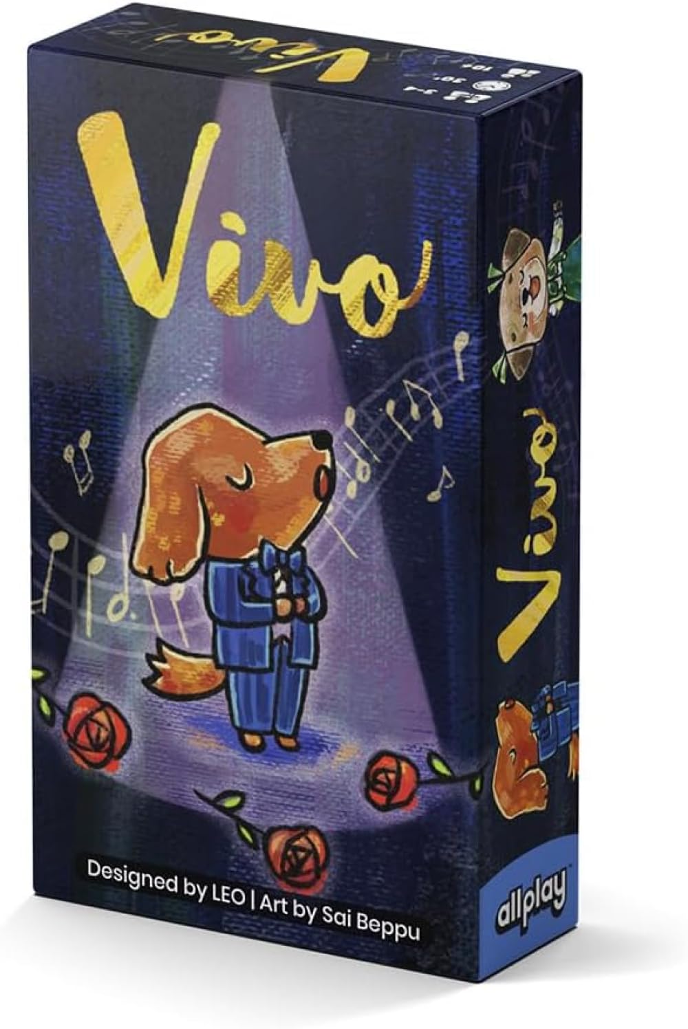 Juego de cartas Allplay Vivo - Juego de cartas para hacer trucos donde las reglas cambian en cada ronda - Giros retorcidos en una pequeña caja del tamaño de un viaje - 20 min 3-4 jugadores a partir de 10 años