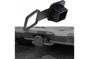 ZMSHANGMAO 2 Inch Receiver Hitch Plug – Trailer Hitch Cover Insert for Toyota, Ford, Jeep, Chevrolet, Nissan, Dodge Ram, Porsche, Mercedes, Polaris Ranger ATV/UTV – 1 Pack (Black)
