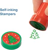 Baker Ross Christmas Self-Inking Stampers Pack of 10 Kids Arts Crafts Assorted view 7