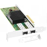Vogzone for X710-DA2 Network Adapter, 10GbE 2X SFP+ PCIe 3.0 x8 NIC | 100MbE/1GbE/10GbE Dual SFP+ Ports NIC with Intel X710-BM2, Compatible with Windows, Linux Servers, Data Center Networking
