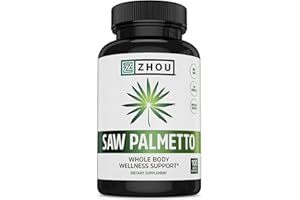 Zhou Saw Palmetto Supplement for Men - Premium Complex, Advanced Formula, Extra Strength 450mg Saw Palmetto Berry Per Capsule - 100 Vegetarian Capsules