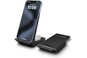 20W Wireless Charger, 2 in 1 Wireless Charging Stand Dock Fast Charge for iPhone 16 15 14 13 12 11 Pro/Pro Max/XR/XS/8 Plus,A