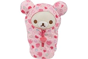 San-X Original Rilakkuma Hearts Sleeping Bag Plush - 15" Korilakkuma