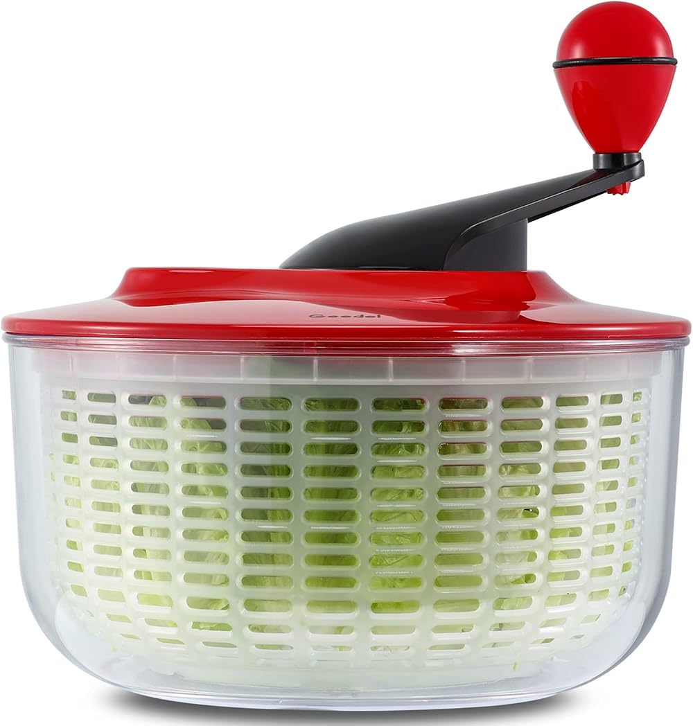 Geedel Large 5L Salad Spinner Fruit Vegetable Washer Dryer Easy Clean Mixer