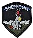 Law Enforcement Sheepdog 3x2.5 Shield Military Patch / Morale Velcro Patch - BLACK