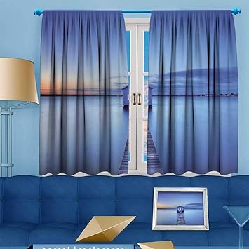 Prunus Blackout Curtain Sunrise Over The Ilda Bay Boathouse In The