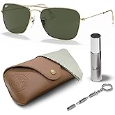 Ray-Ban RB3136 CARAVAN Square Shaped Sunglasses for Men & Women with Official RAYBAN Eyewear Kit