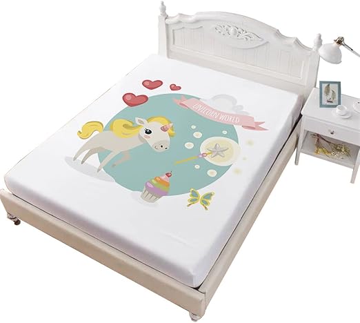 unicorn fitted sheet single