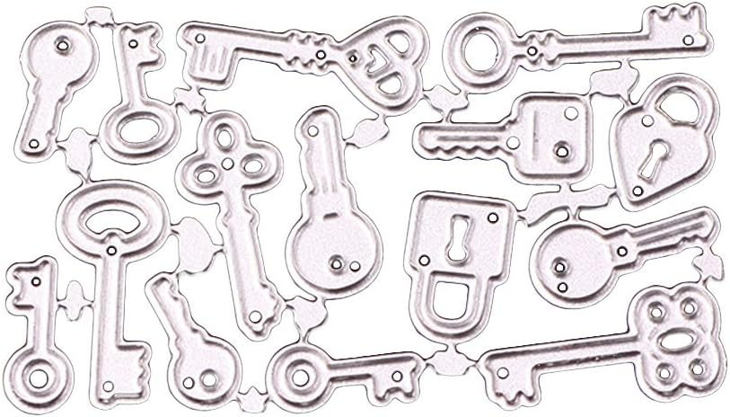 FEIDAjdzf Various Keys Embossing Cutting Dies Home DIY Handcrafts Card Scrapbook Decor - Silver ¡­