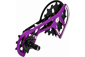 Bibike Oversized Derailleur Pulley Wheel System Carbon Fiber Cage Ceramic Bearing Aluminum Pulley for Shimano R8000 R8050 R9100 R9150 R7000 5800 6800 6870 9000 9070