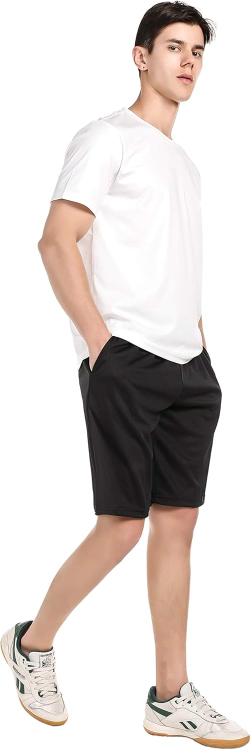 SAYFINE 2 Packs Men’s Atheletic Shorts, Black Mens Workout Sport Active Loose-Fit Shorts: Clothing