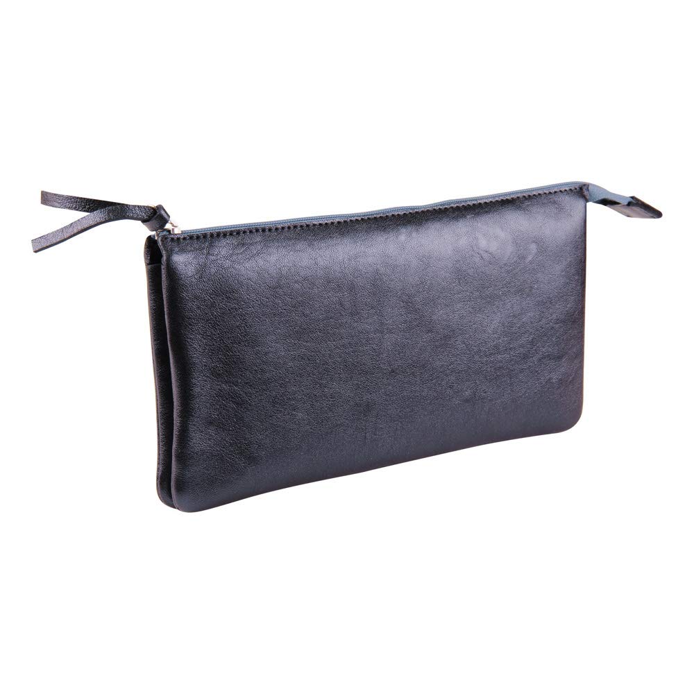 Clairefontaine Cuirisé Pencil Cases, 22 cm, Black (Petrolio)