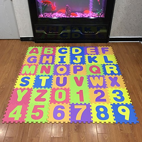 Puzzle Play Mat,Foam Floor Play Mat,Foam Interlocking Tiles,Alphabet