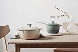 Le Creuset Signature Enamelled Cast Iron Round Casserole 28 cm Meringue view 3