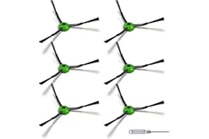 6 Pack Replacement Side Brushes Compatible with iRobot Roomba i & j & e Series, Edge-Sweeping Brushes for i1+/i2+/i3+/i4+/i5+