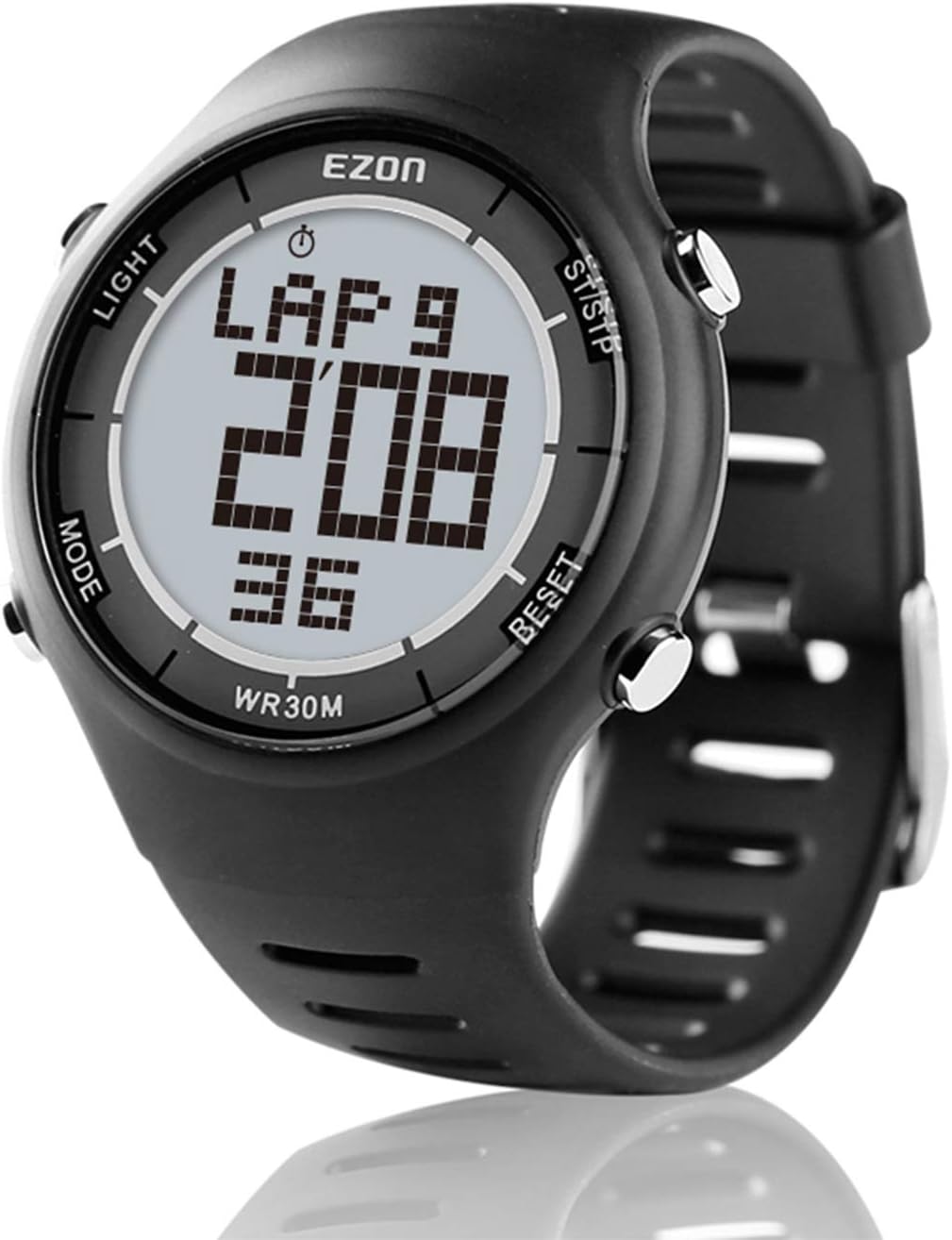 EZON Digital Sport Watch Ultra-Thin Outdoor Running Black Red Blue Watch L008