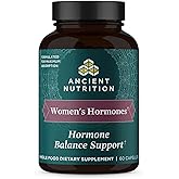 Ancient Nutrition Women's Hormones, Helps Reduce Stress, Supports Energy, Hormone Balance, Gluten Free, Paleo and Keto Friendly, 60 Capsules