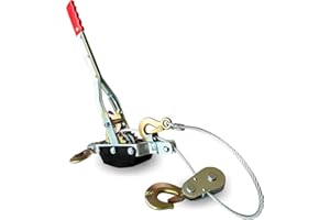 FAVORITE-TRADE FT Come Along Winch Heavy Duty, 5 Ton (11,023 lbs), 10ft Steel Cable, 3 Hooks, Come Along Tool with Dual Gears, Automotive Hoist Cable Puller for Recovery Gear, Vehicle, Fence (Upgraded Version)