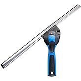 Unger Professional Connect and Clean 18&rdquo; Swivel Window and Glass Cleaning Squeegee with EZ Change, Large Surfaces with Streak-Free Results, Swiveling Head for Corners and Edges, Rubber Replacement