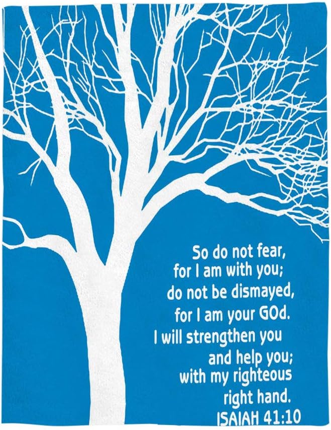 Amazon Com Comfy Lightweight Plush Fleece Throw Blanket 59x79inch Christian Bible Verses Scripture Quotes So Do Not Fear For I Am With You Home Decor Bed Couch Blanket Home Kitchen