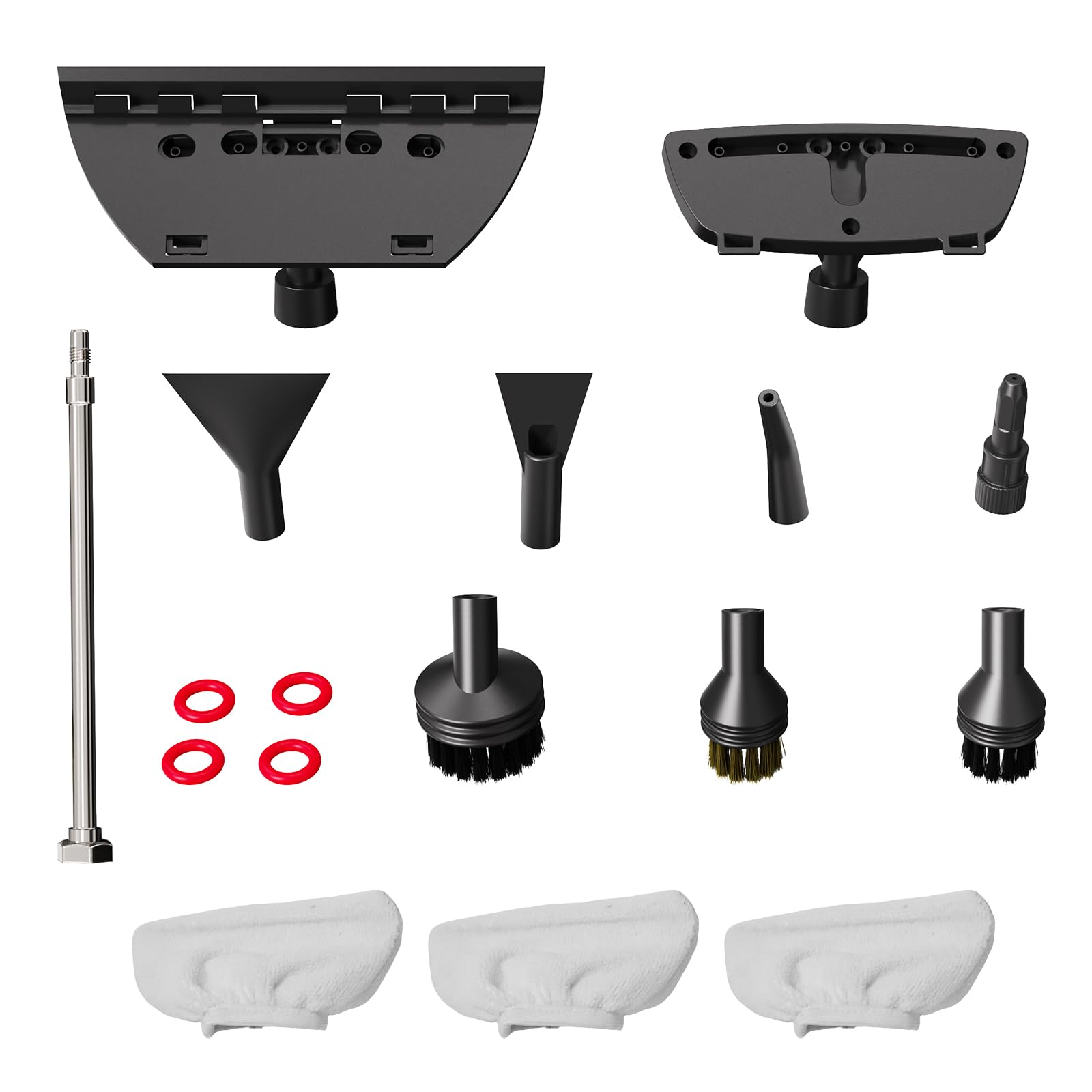 Photo 1 of 16PCS Steam Cleaner Accessories Kit, Compatible with Handheld Steam Cleaner, Includes Nylon & Brass Brushes, Nozzles, Scrapers, Window Tool with Towel Covers