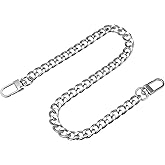 uxcell Iron Flat Chain Strap, 16" Handbag Chains Accessories Purse Chain Straps for Shoulder Bag Handbag DIY, Silver Tone
